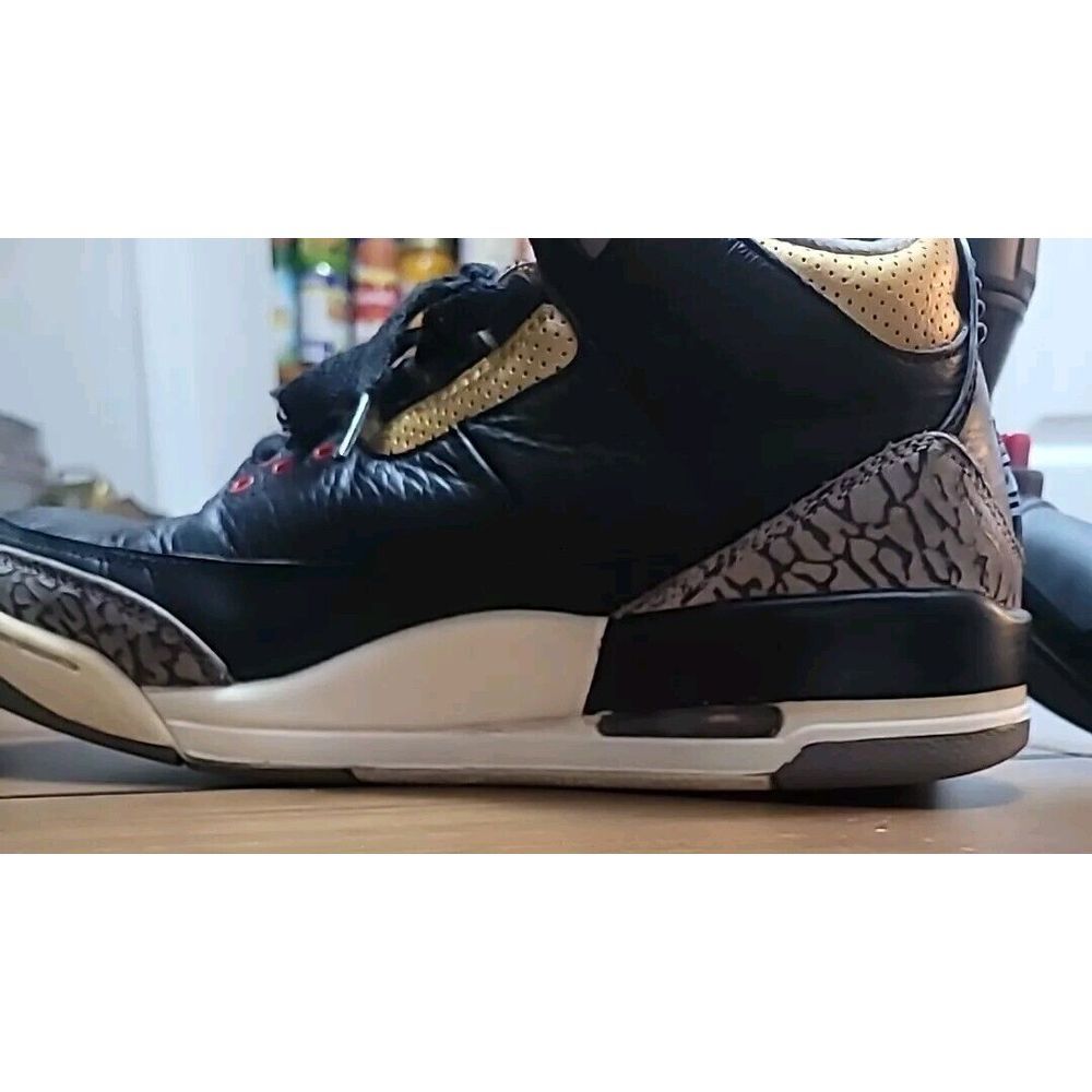 Nike Air Jordan 3 Retro Black Womens Size 9 Athletic Shoes Sneakers CK 9246-067